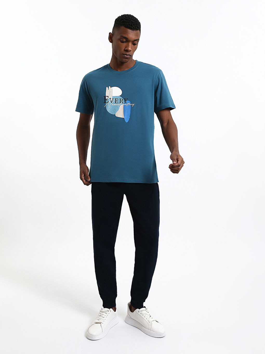 Crew Neck Printed Men's T-Shirt-1