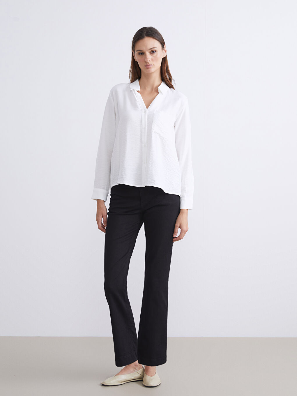 Siyah Flare Kadın Jean Pantolon