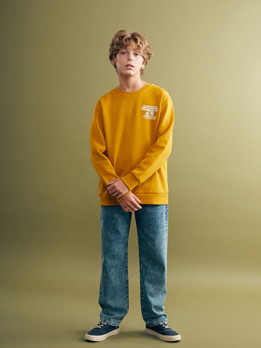 Crew Neck Boys' Sweatshirt-2