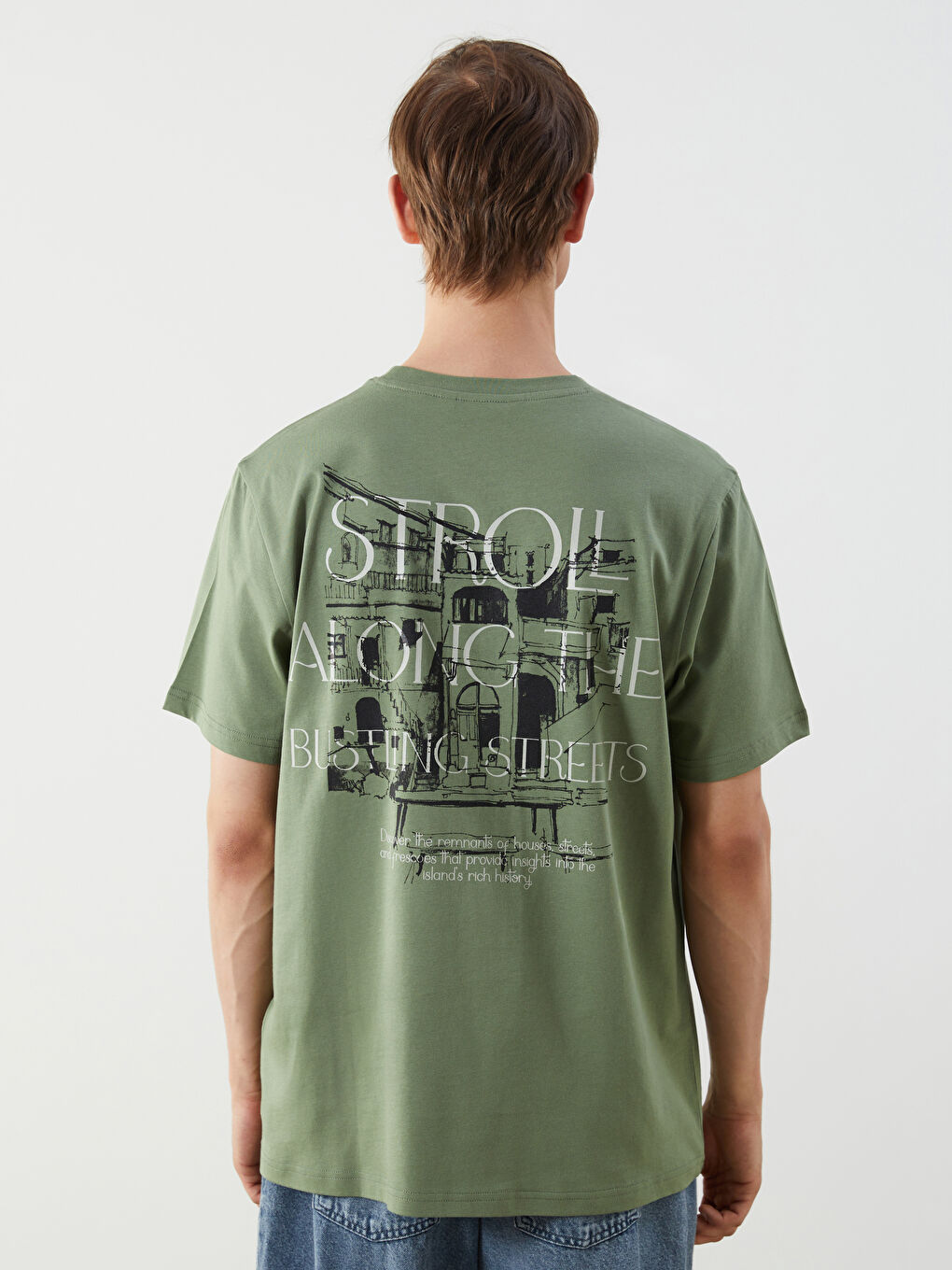 Crew Neck Printed Jersey Men's T-Shirt-3