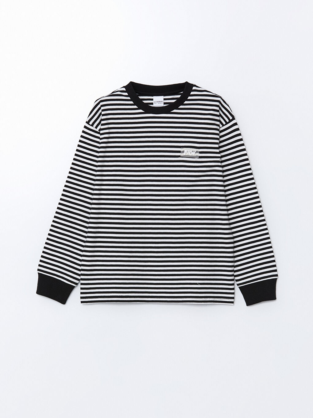 LCW Kids قميص كم طويل مخطط كول مدور أولاد -W57053Z4-LEG