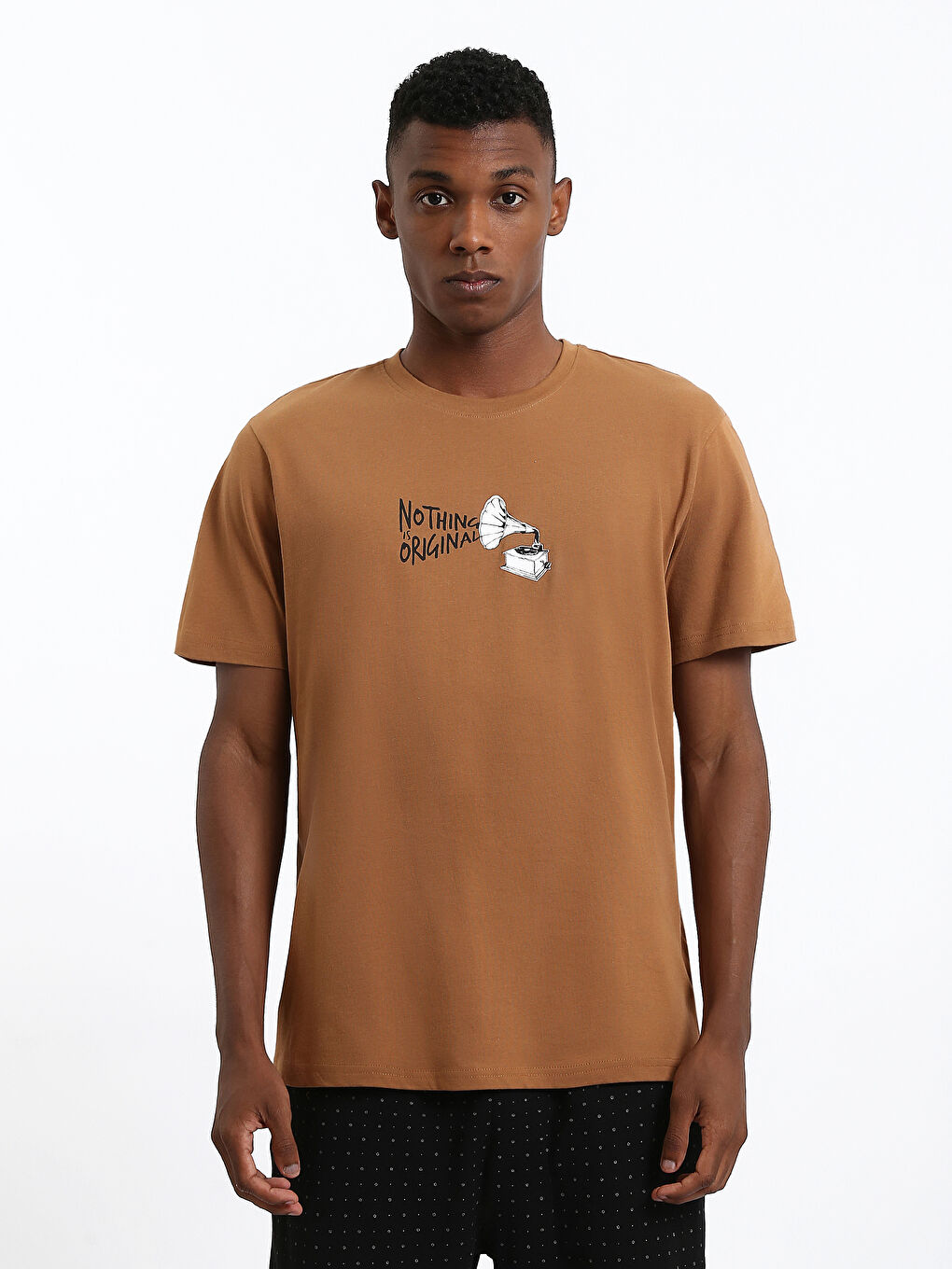 Crew Neck Printed Men's T-Shirt