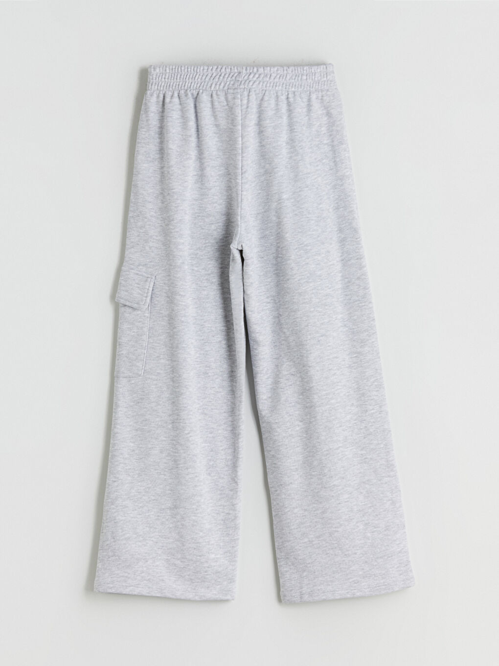 Gri Beli Lastikli Kız Çocuk Kargo Eşofman Altı-2