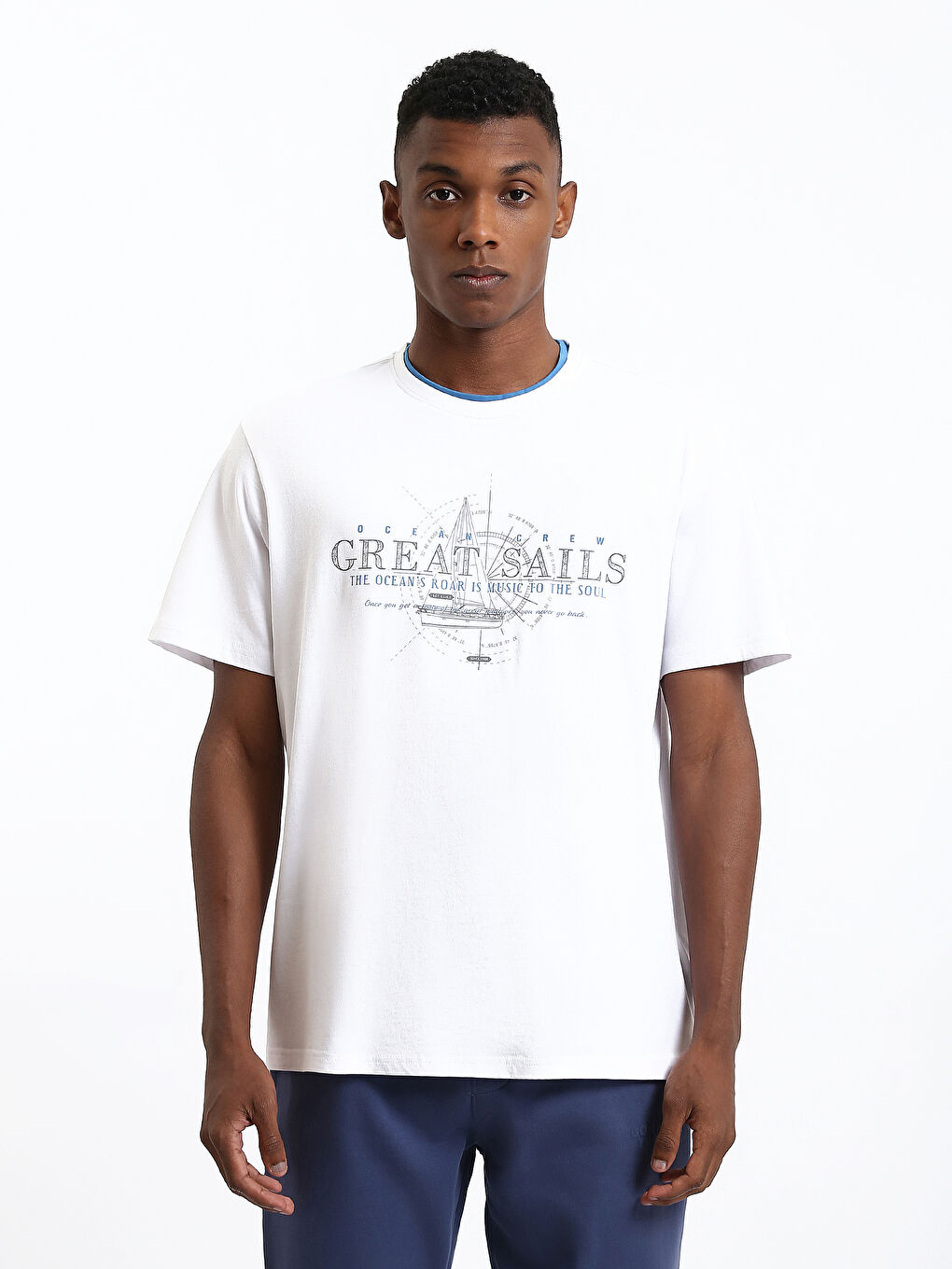 Crew Neck Printed Men's T-Shirt