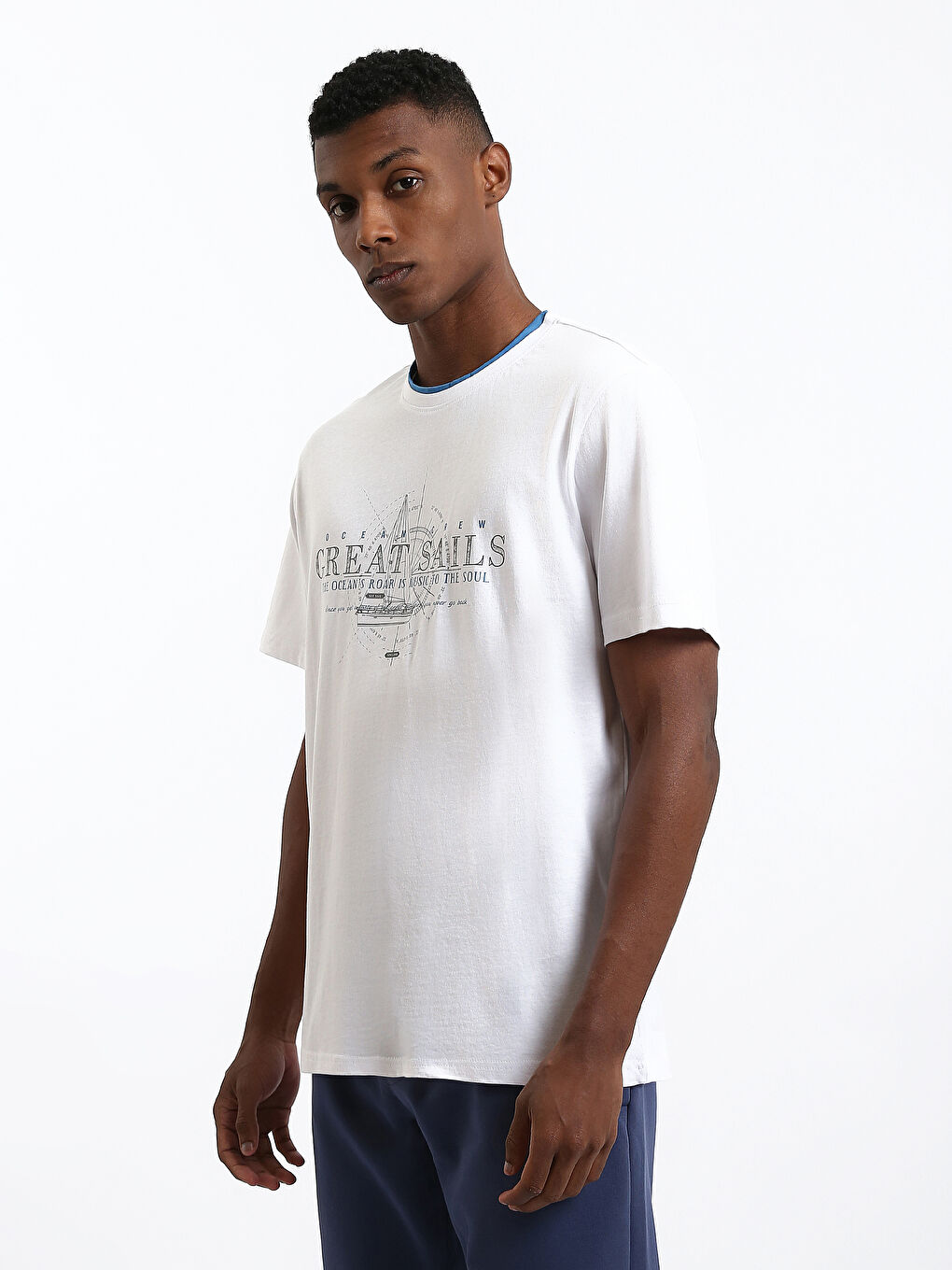 Crew Neck Printed Men's T-Shirt-3