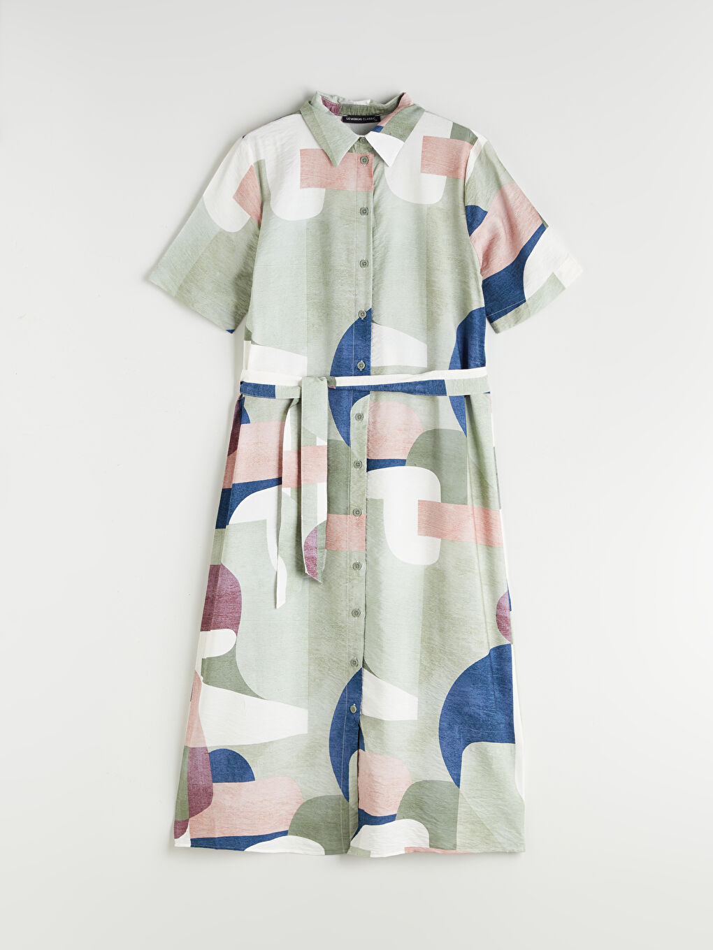 LCWAIKIKI Classic Patterned Shirt Dress -W57096Z8-LRR