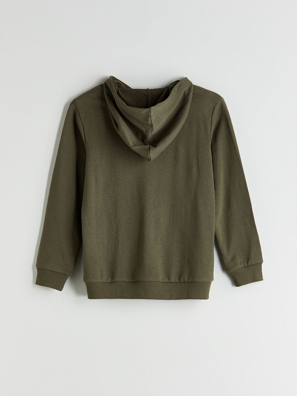 Haki Erkek Çocuk Baskılı Kapüşonlu Sweatshirt-1