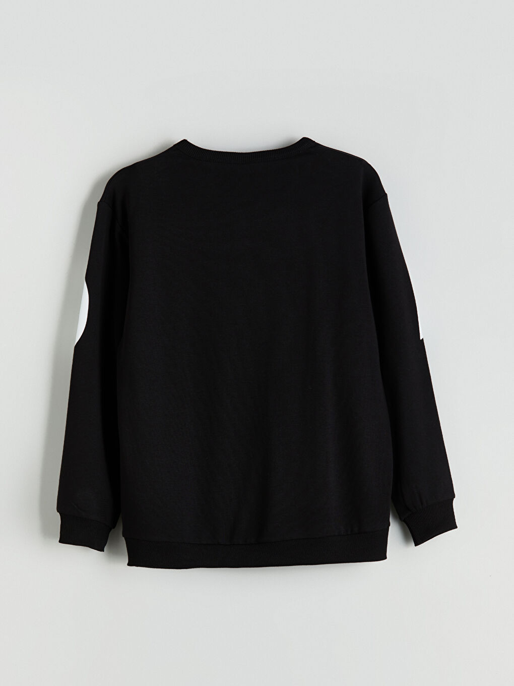 Siyah Slogan Baskılı Erkek Çocuk Sweatshirt-1