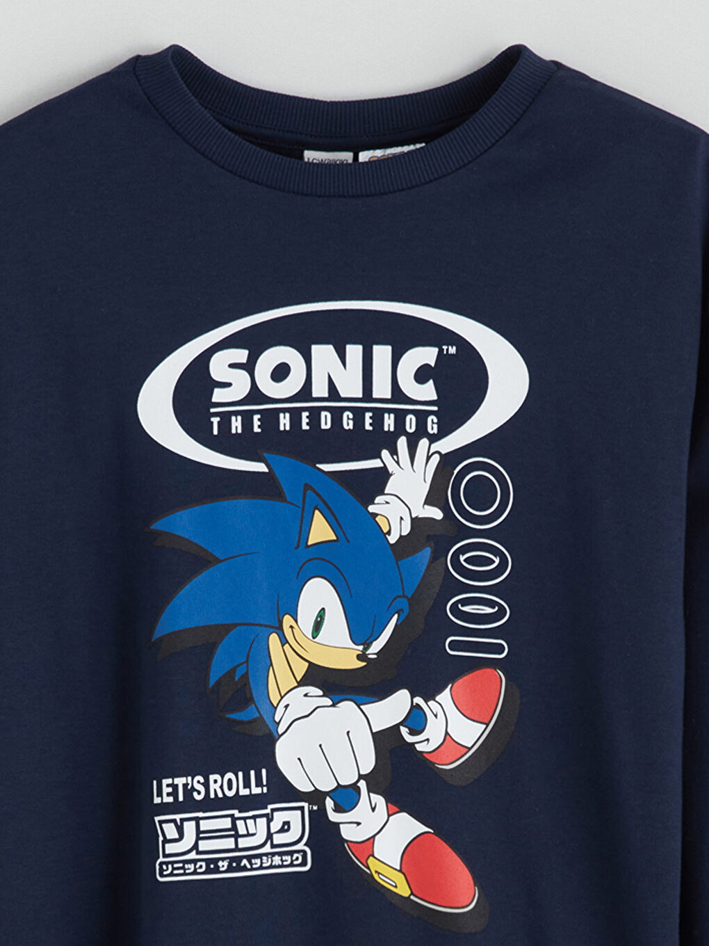 Crew Neck Sonic Printed Boys' T-Shirt-1