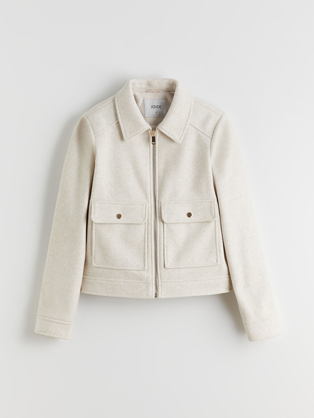 Collared Neck Women's Cachet Overcoat-5