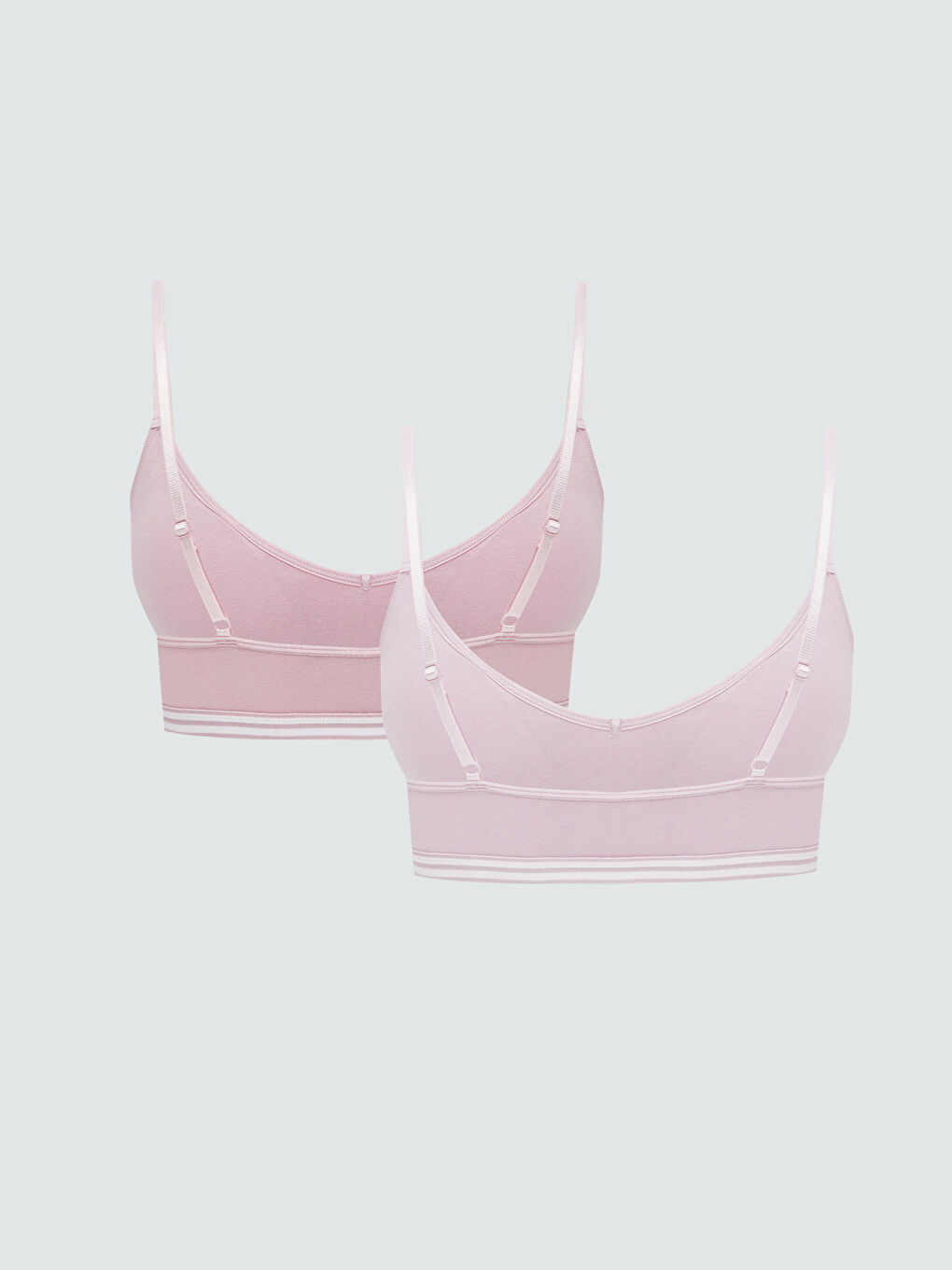 LCW Young Non Wired Padded Plain Bustier Top 2 Pack -W57168Z8-QVT