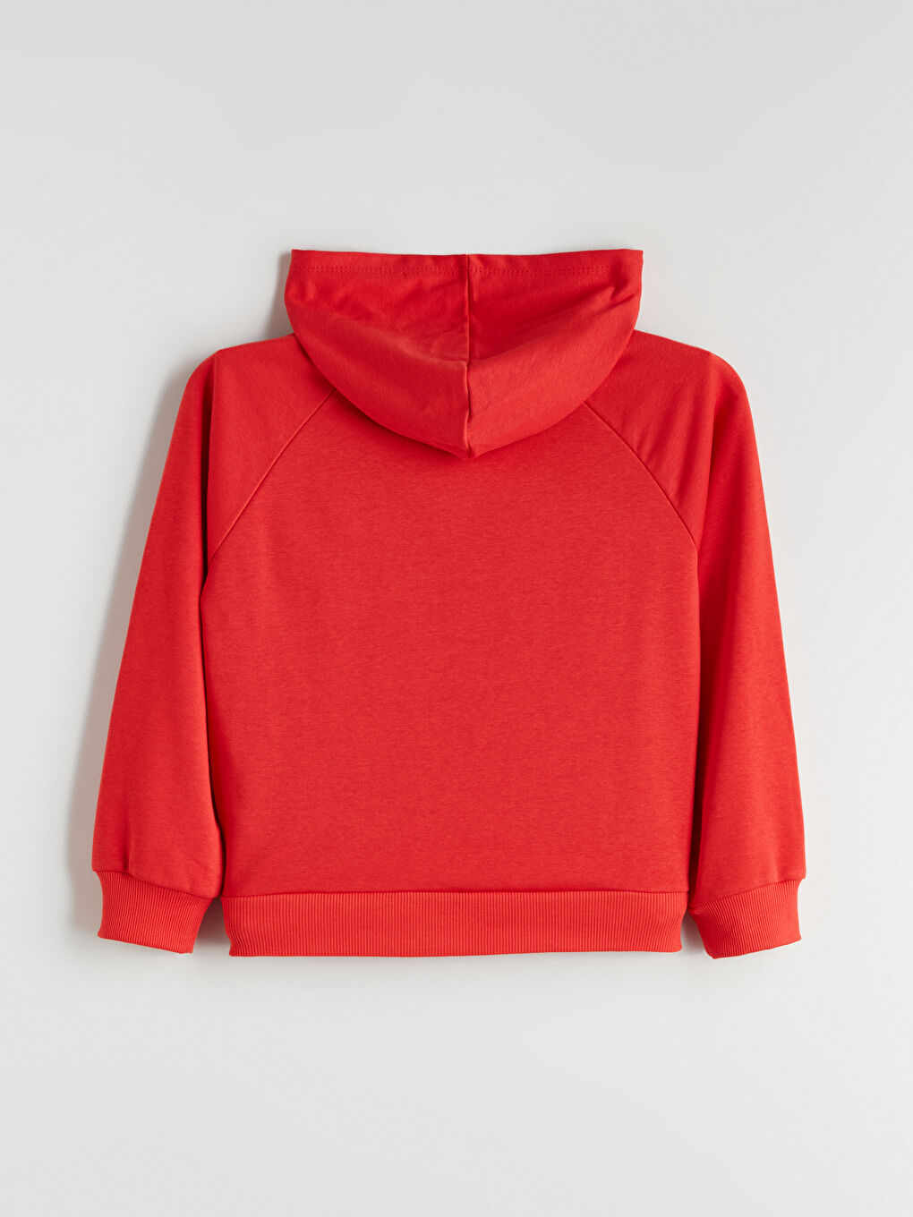 Kırmızı Kapüşonlu Baskılı Kız Çocuk Sweatshirt-4