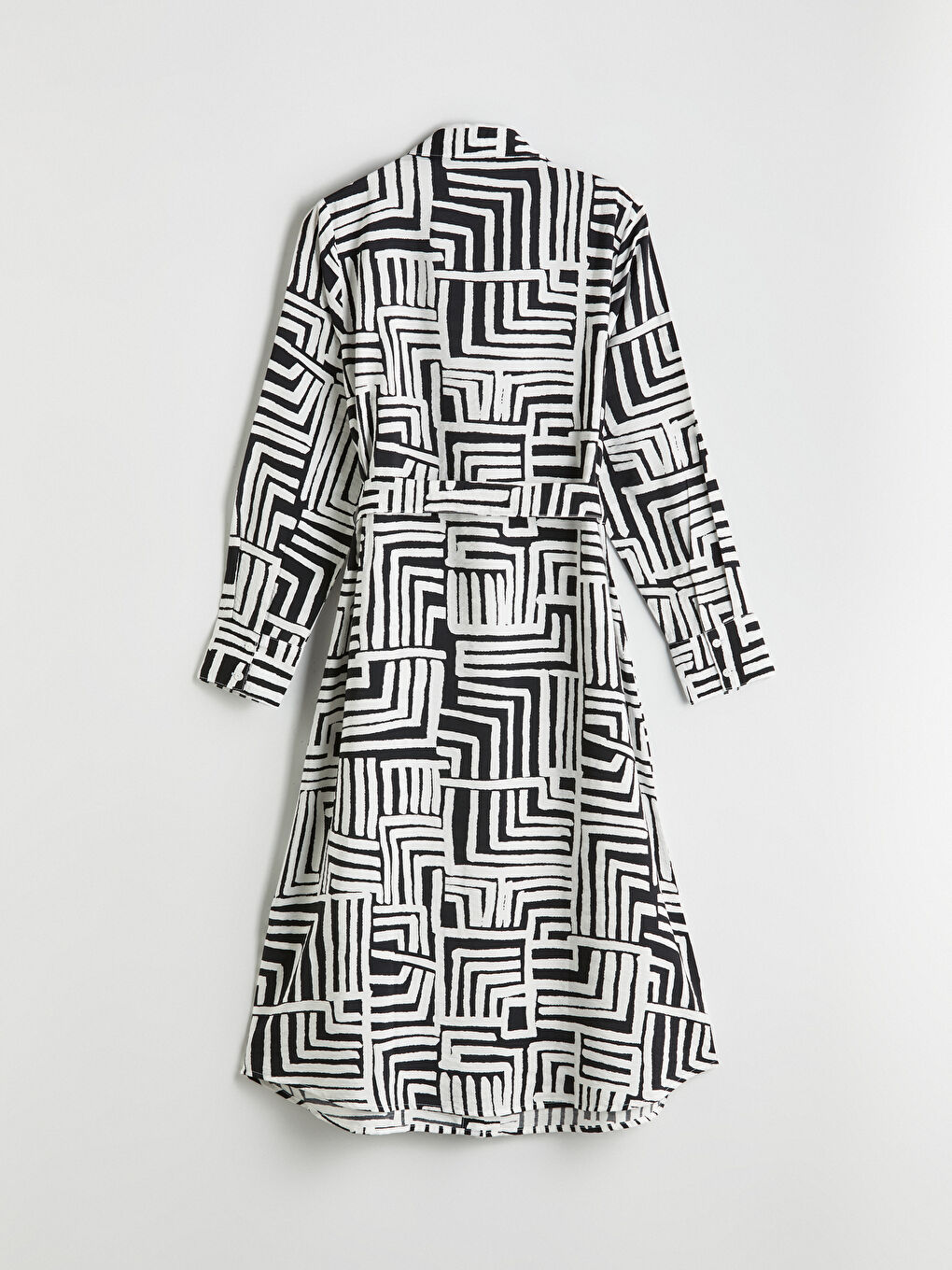 LCWAIKIKI Classic Figured Waistband Shirt Dress -W57186Z8-LQJ