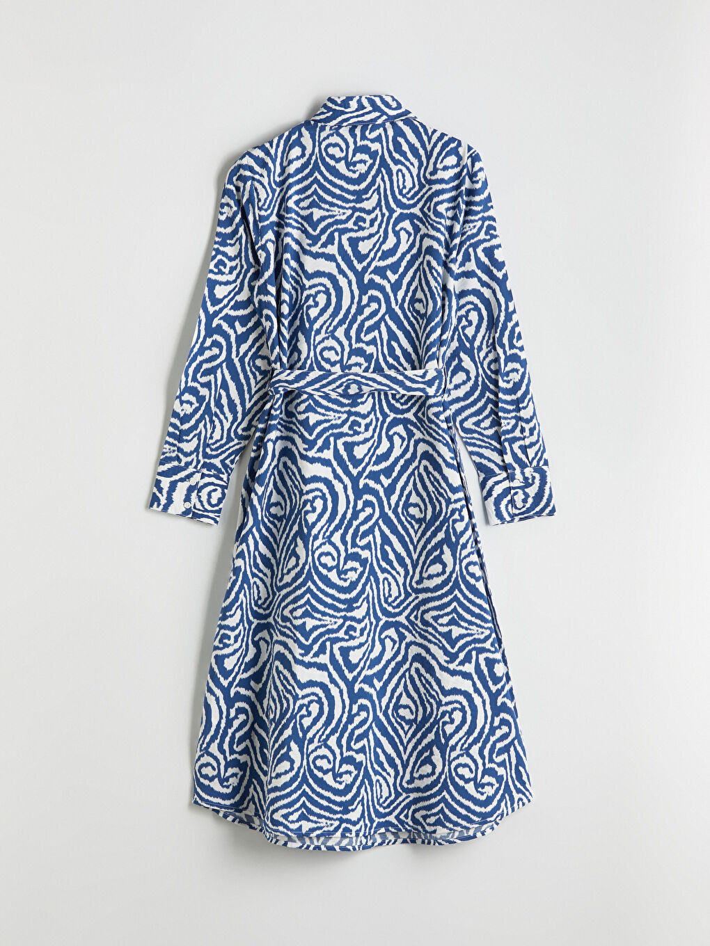 LCWAIKIKI Classic Figured Waistband Shirt Dress -W57186Z8-LQQ
