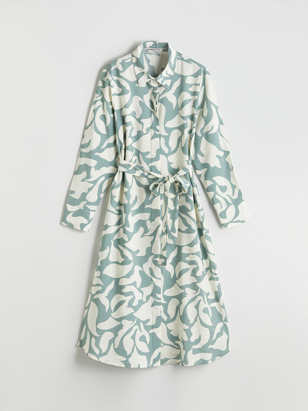 LCWAIKIKI Classic Figured Waistband Shirt Dress -W57186Z8-LRR