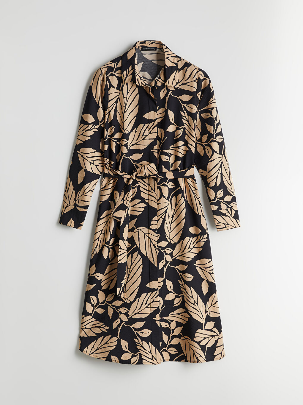 LCWAIKIKI Classic Figured Waistband Shirt Dress -W57187Z8-LQJ