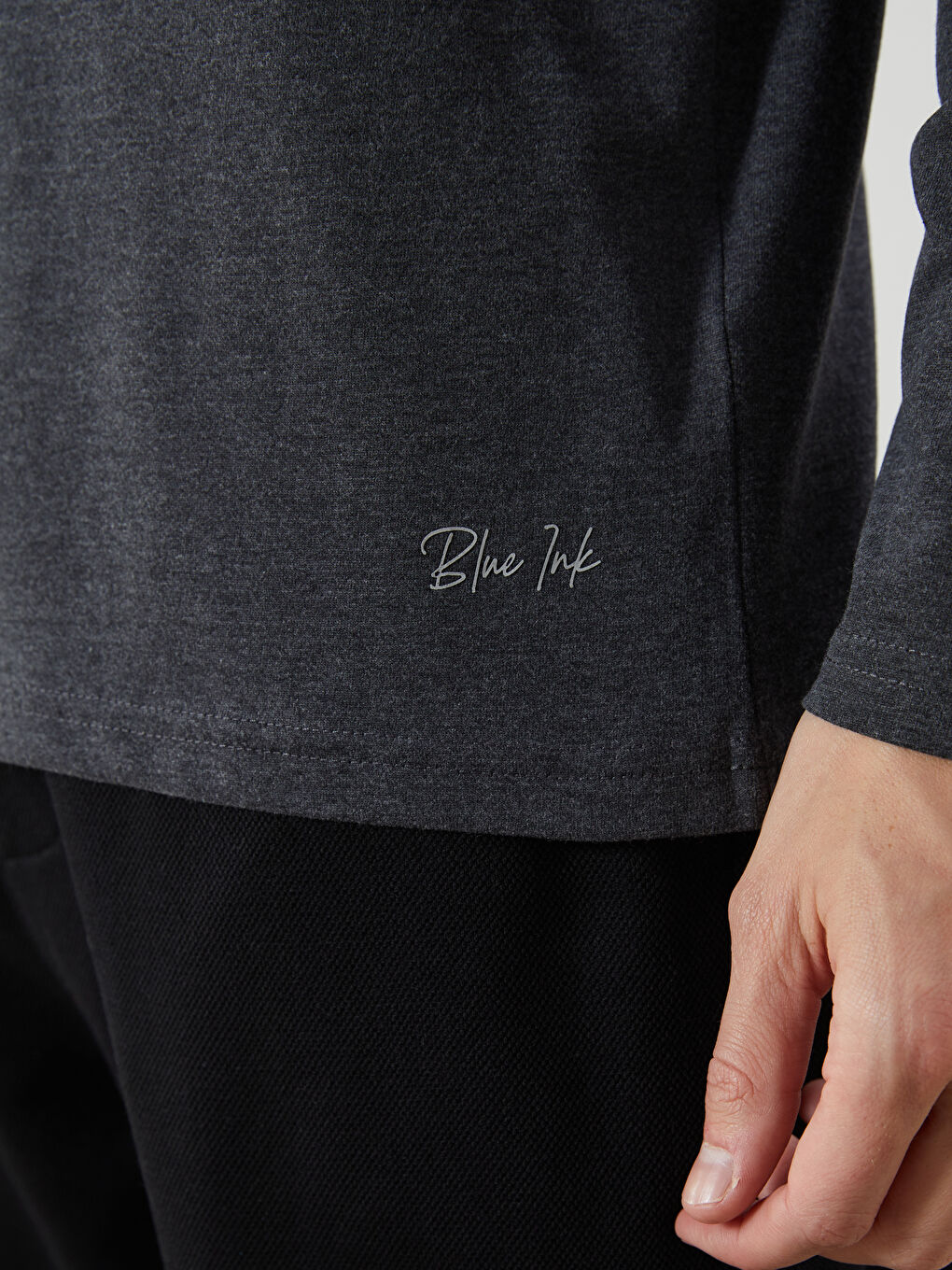 Crew Neck Long Sleeve Men's Pyjama Top-4