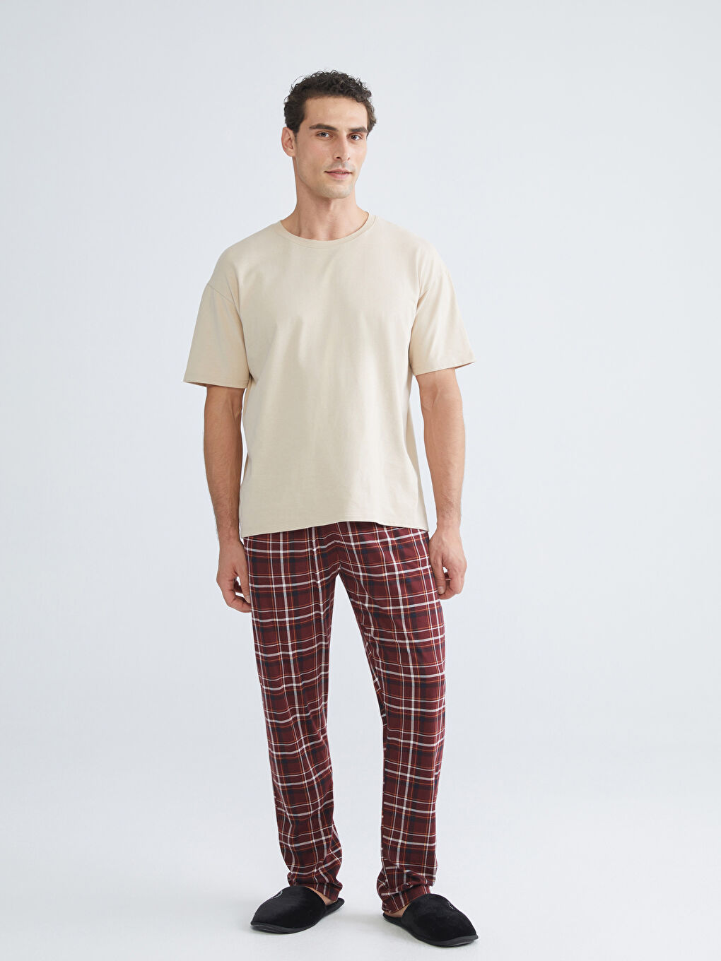 Regular Fit Plaid Men's Pyjama Bottoms