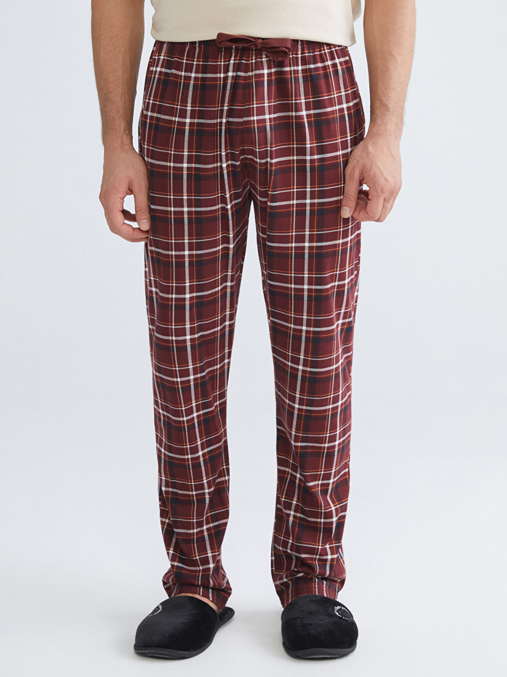 Regular Fit Plaid Men's Pyjama Bottoms-1