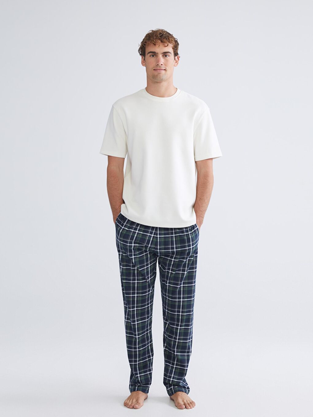 Regular Fit Plaid Men's Pyjama Bottoms