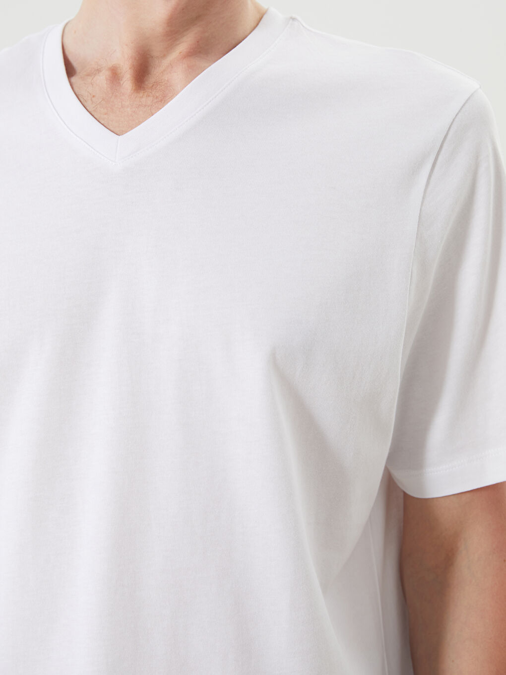 V Neck Jersey Men's T-Shirt-2