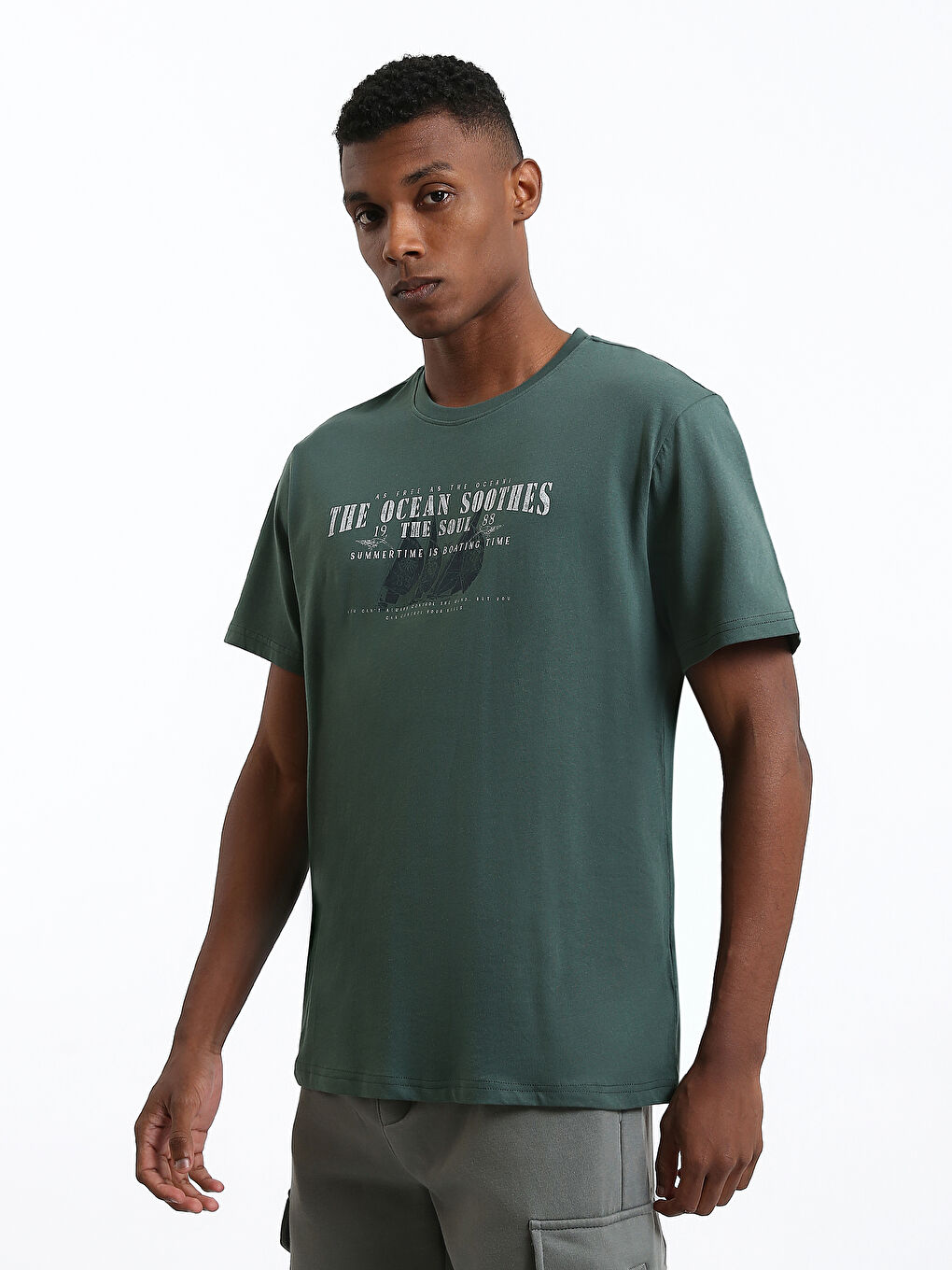 Crew Neck Printed Men's T-Shirt-3