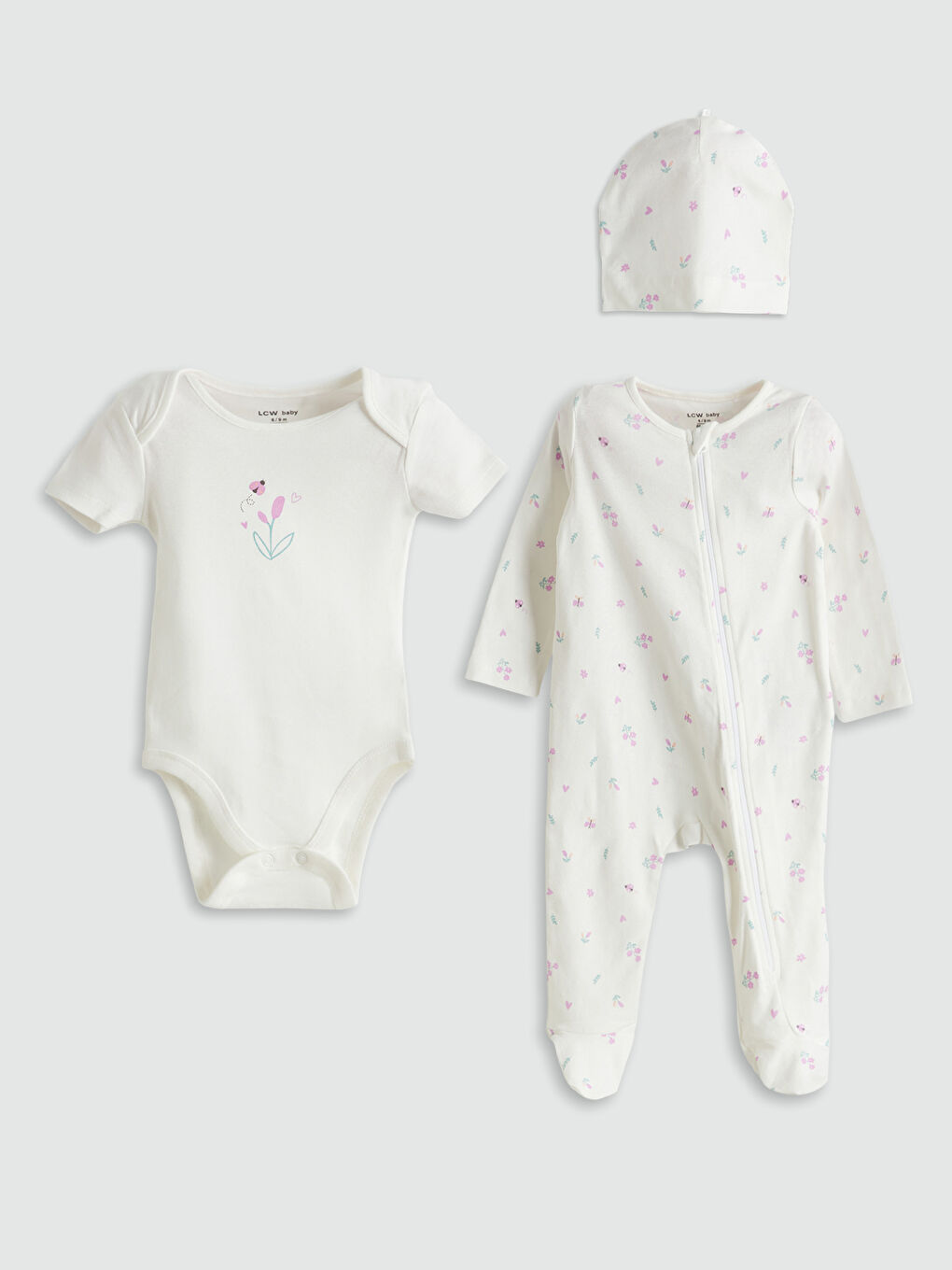 LCW baby Floral Baby Girls' Hospital Outing Set -W57225Z1-LRA