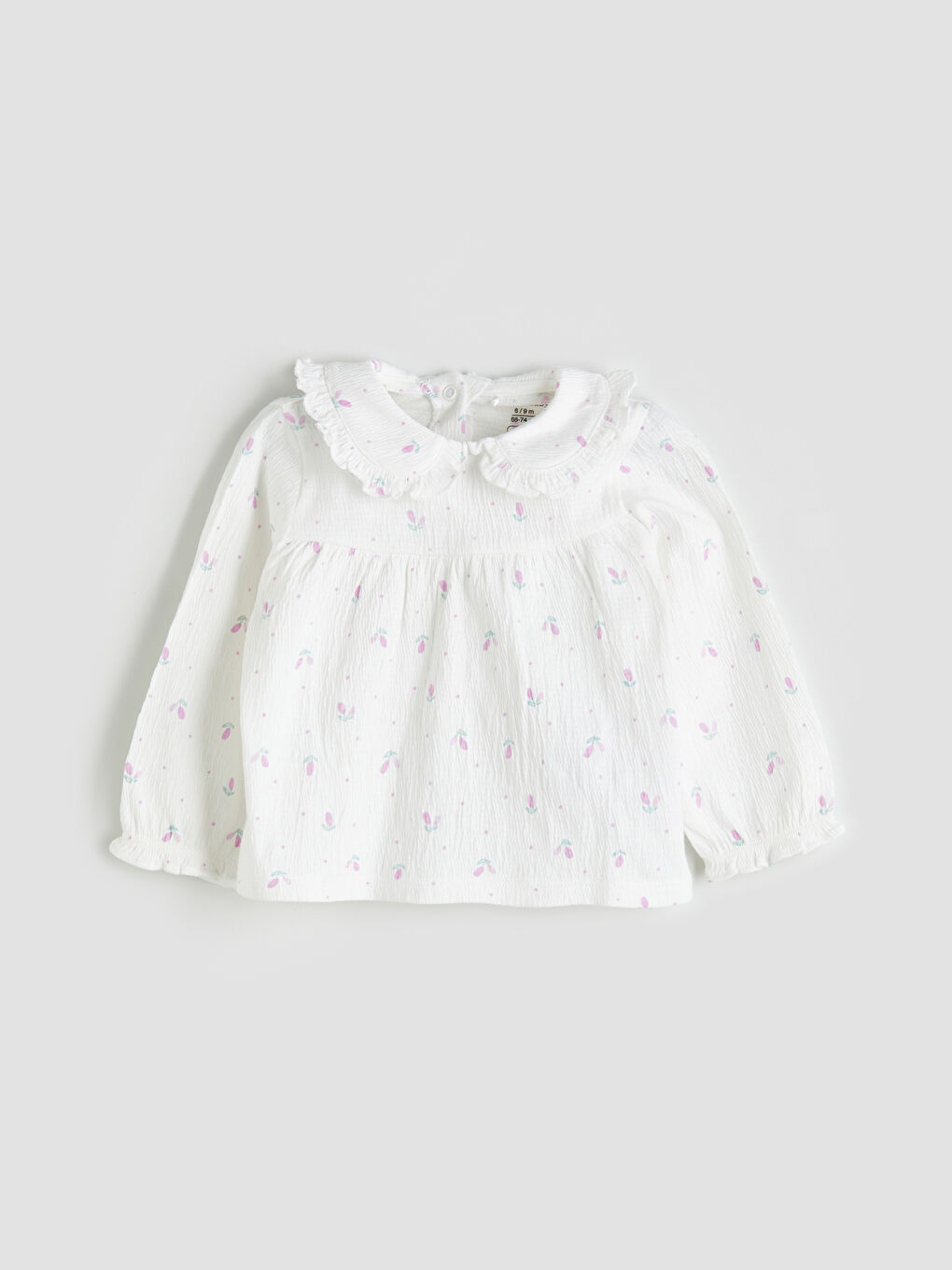 LCW baby یاخەی پیته‌ر پان گوڵدار بۆ کچان بلوز و پانتۆڵ ٢ دانە -W57226Z1-LRA