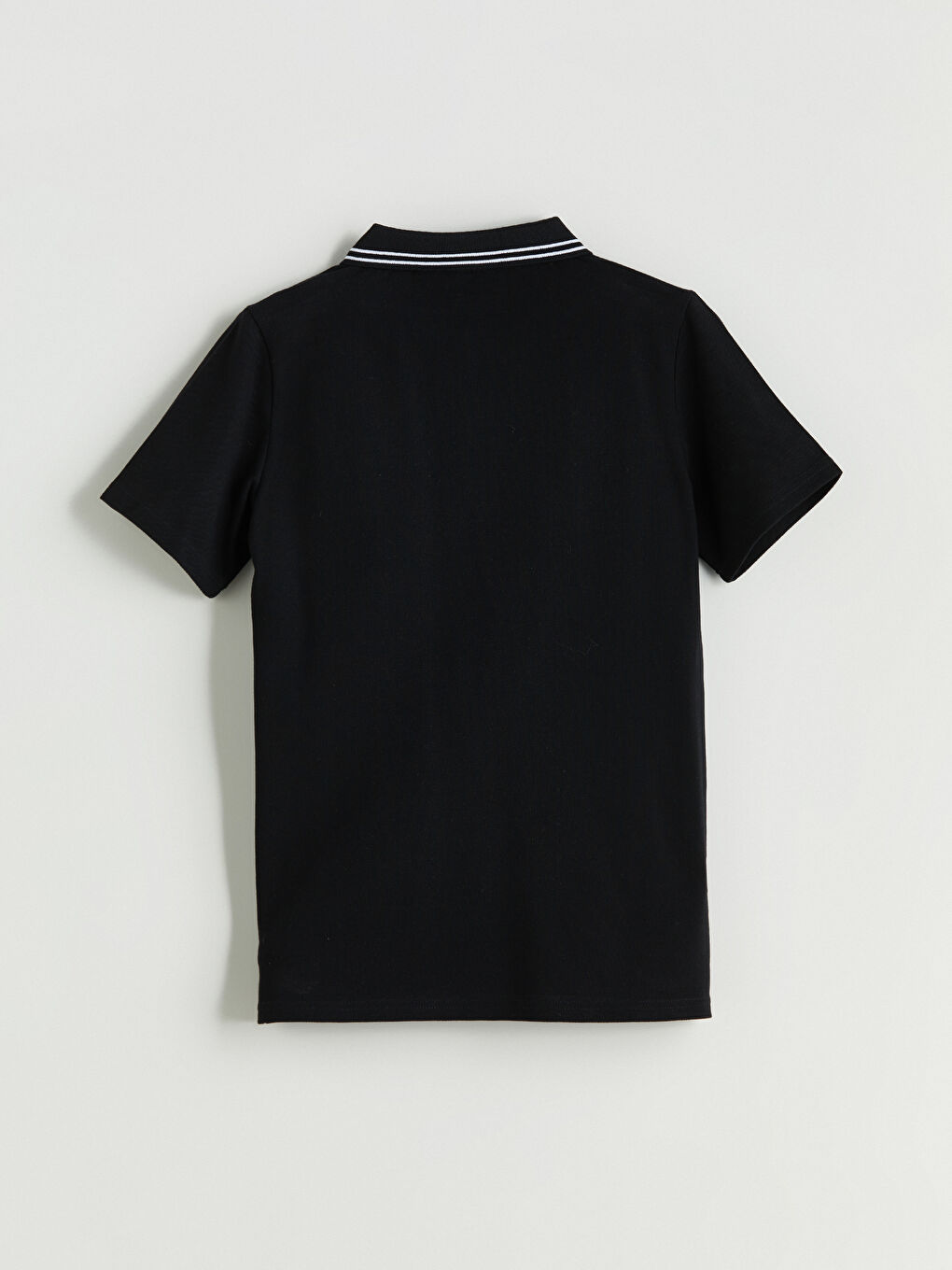 Siyah Polo Yaka Beşiktaş Baskılı Erkek Çocuk Tişört-4