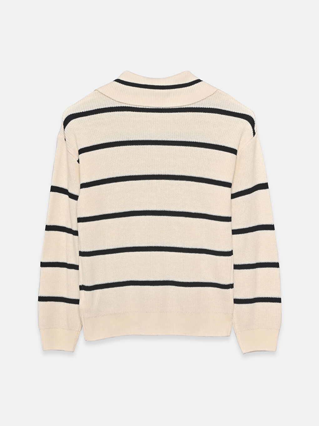 Свитер с водолазкой из трикотажа для девочек-1