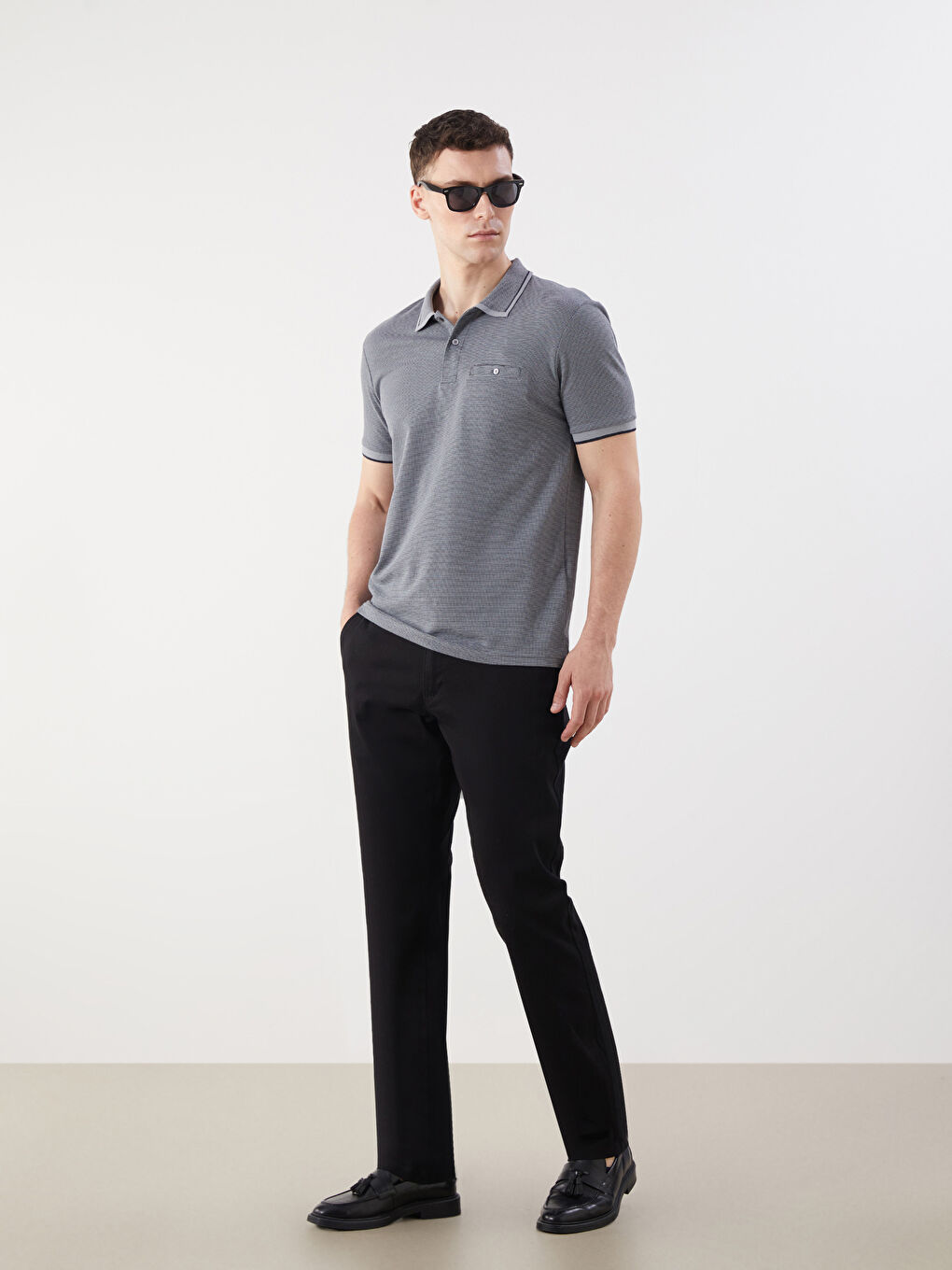 LCWAIKIKI Classic Standard Fit Gabardine Men's Chino Trousers -W57250Z8-CVL