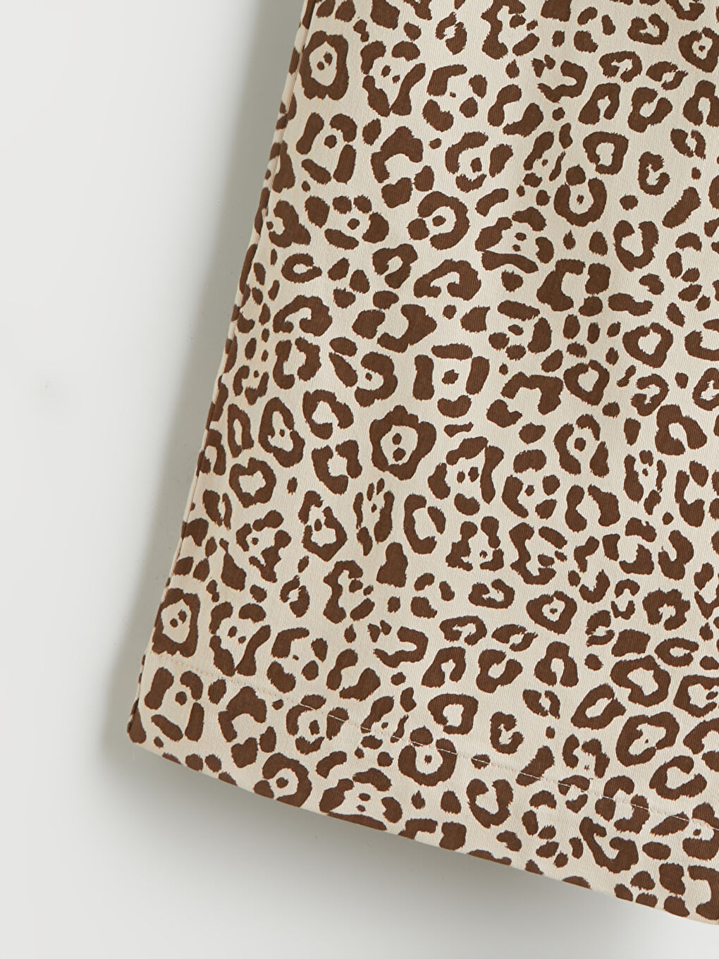 LCW Kids Elasticated Waist Leopard Print Girls' Trousers -W57263Z4-LRB