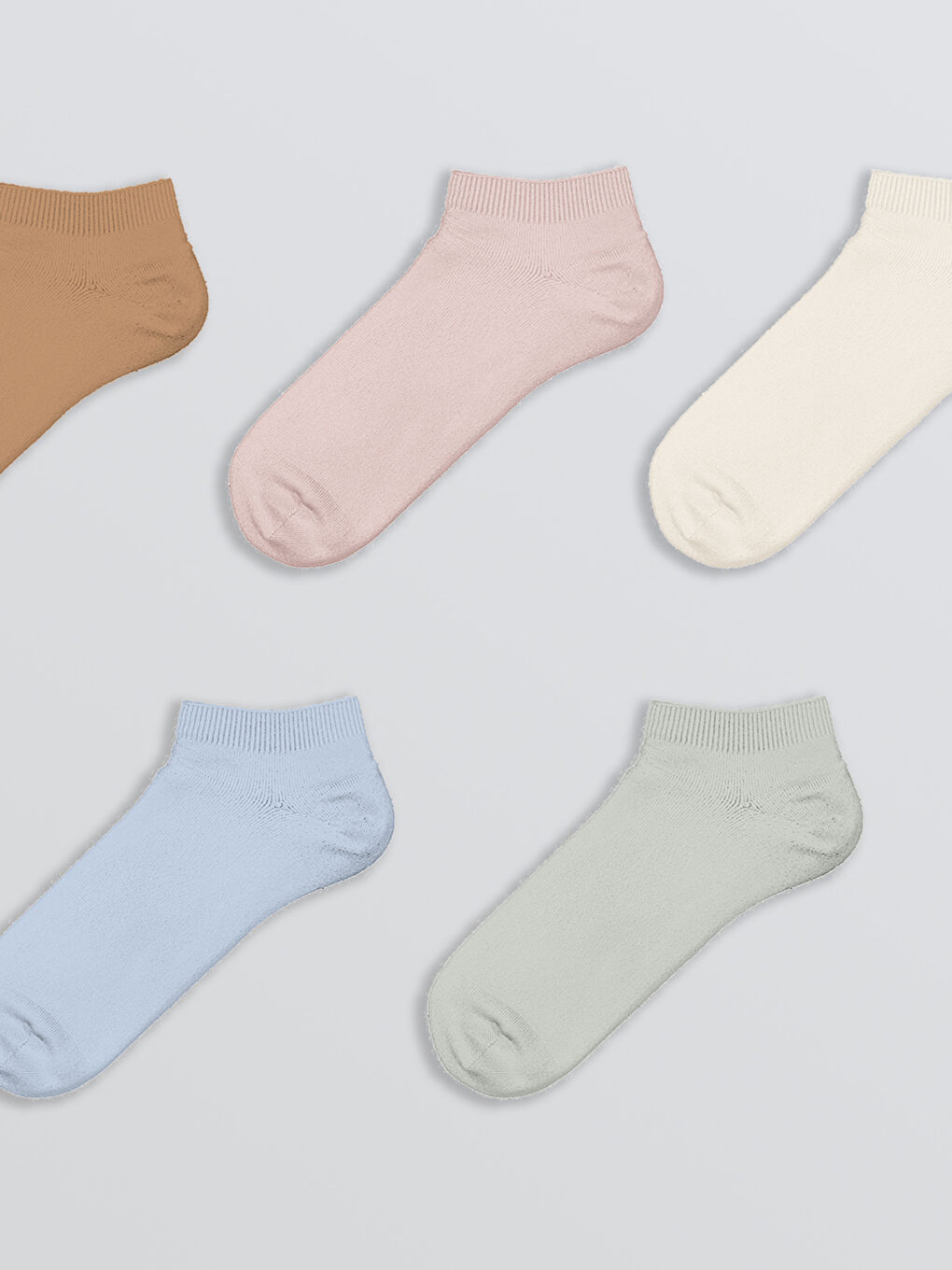 جوارب رياضية سادة للسيدات عبوة من 5 قطع-1