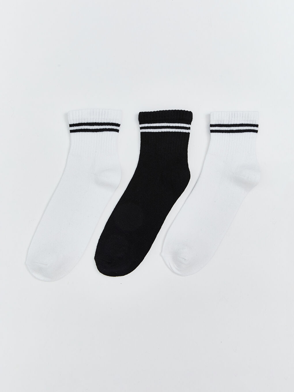 Женские однотонные носки-следки, комплект из 3-х штук-1