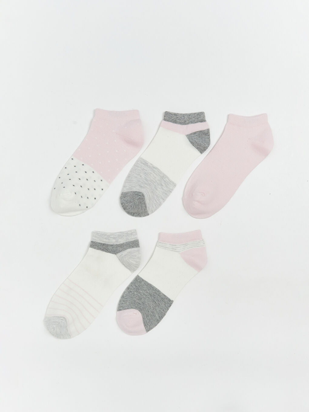 Patterned Women's Trainer Socks 5 Pack