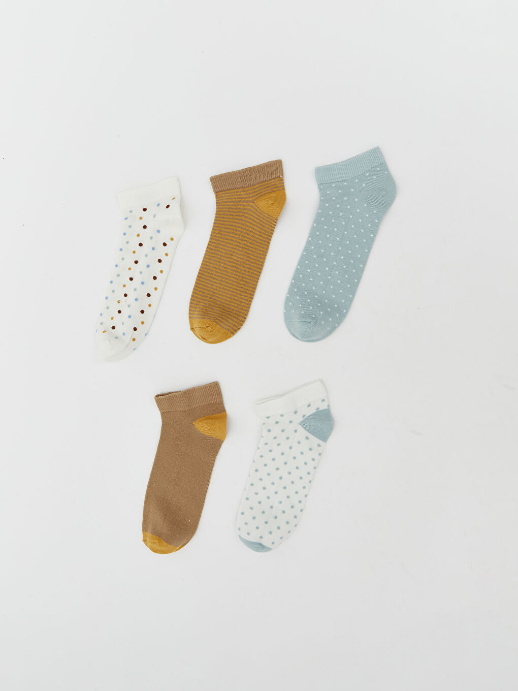 Узорчатые Женские Короткие Носки, 5 Штук-1