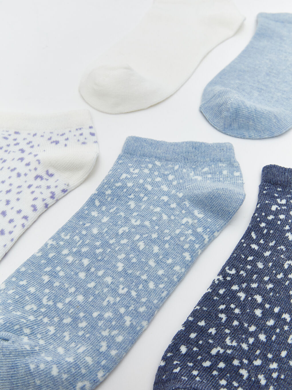 جوارب رياضية منقوشة للسيدات - عبوة من 5 قطع-1