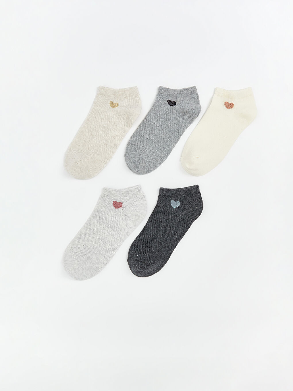 LCW DREAM Patterned Women's Trainer Socks 5 Pack -W57375Z8-L8Q