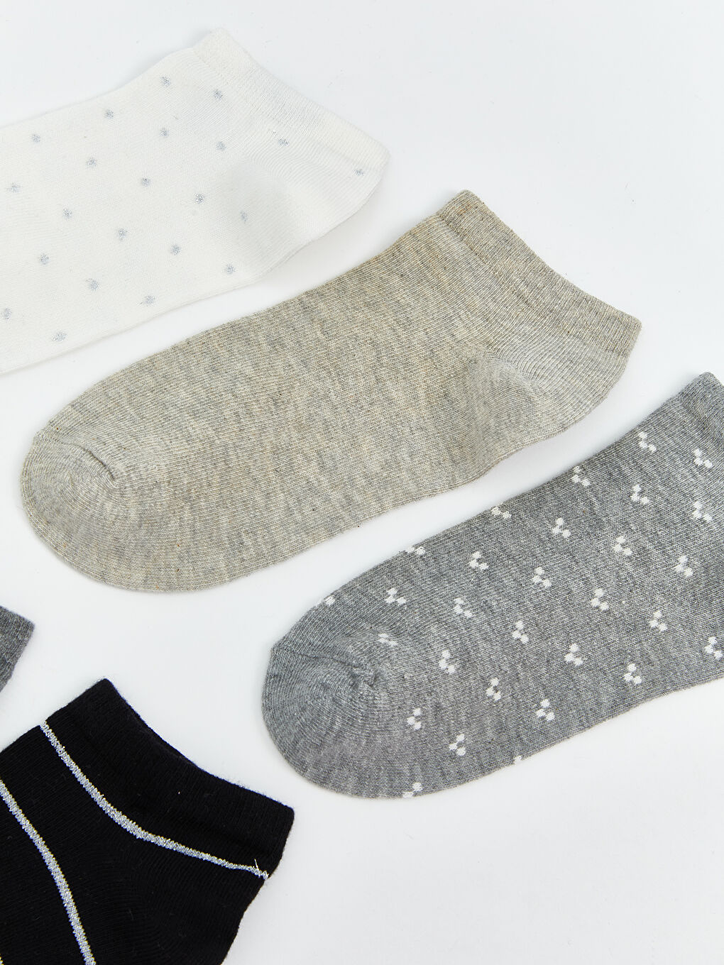 LCW DREAM Patterned Women's Trainer Socks 5 Pack -W57378Z8-J1F
