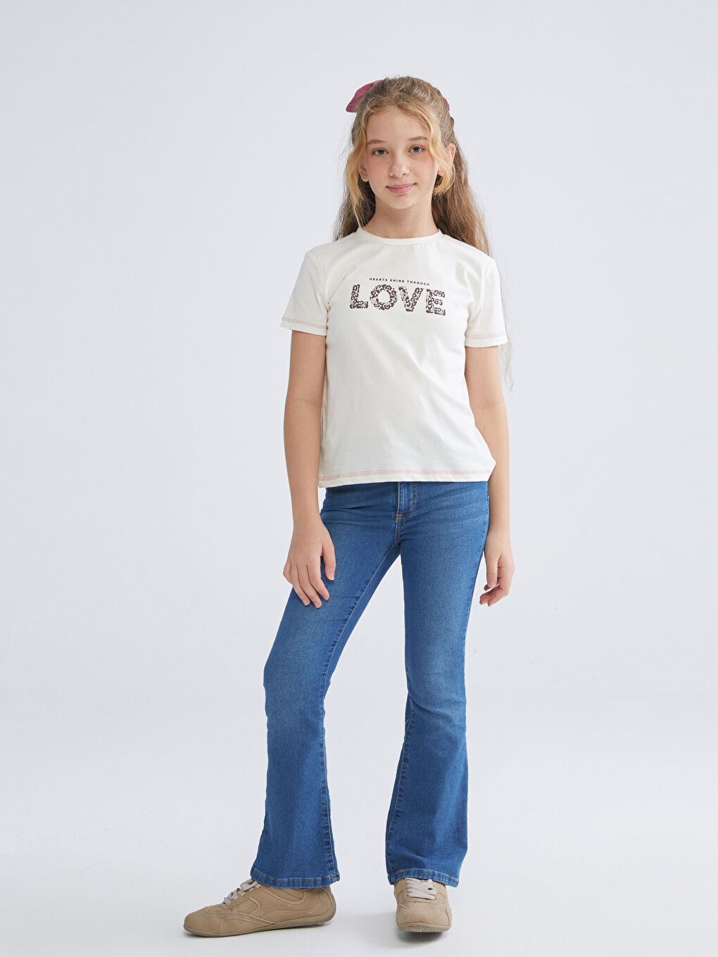 تيشيرت برقبة دائرية للبنات-1