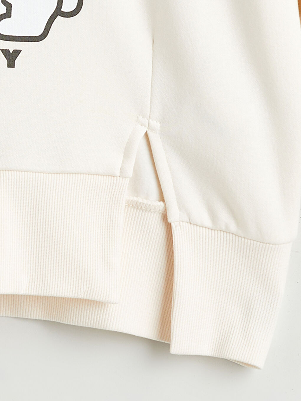 Ekru Hello Kitty Baskılı Kız Çocuk Sweatshirt-1