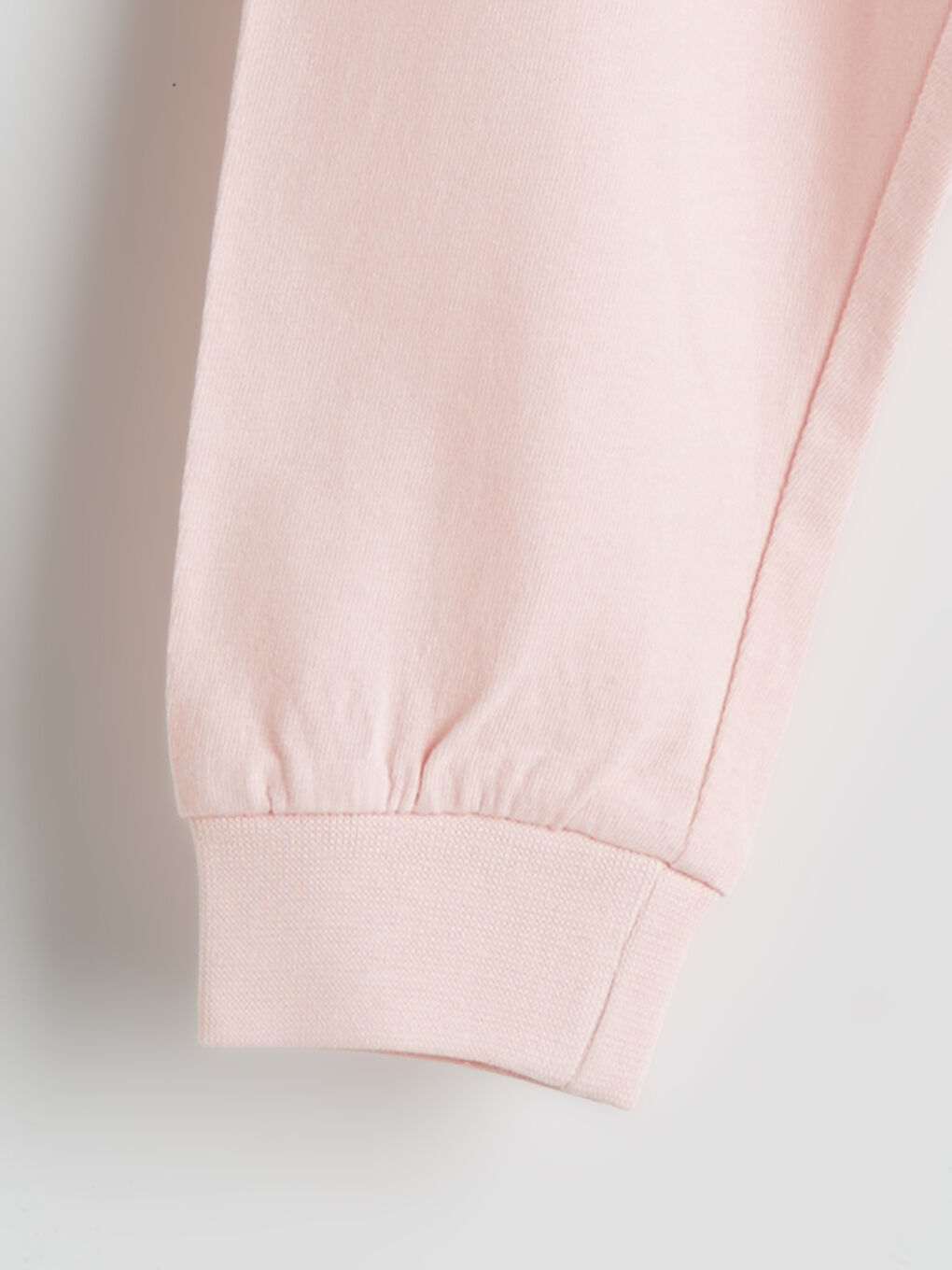 Pembe Beli Lastikli Kız Bebe Jogger Eşofman Altı-1