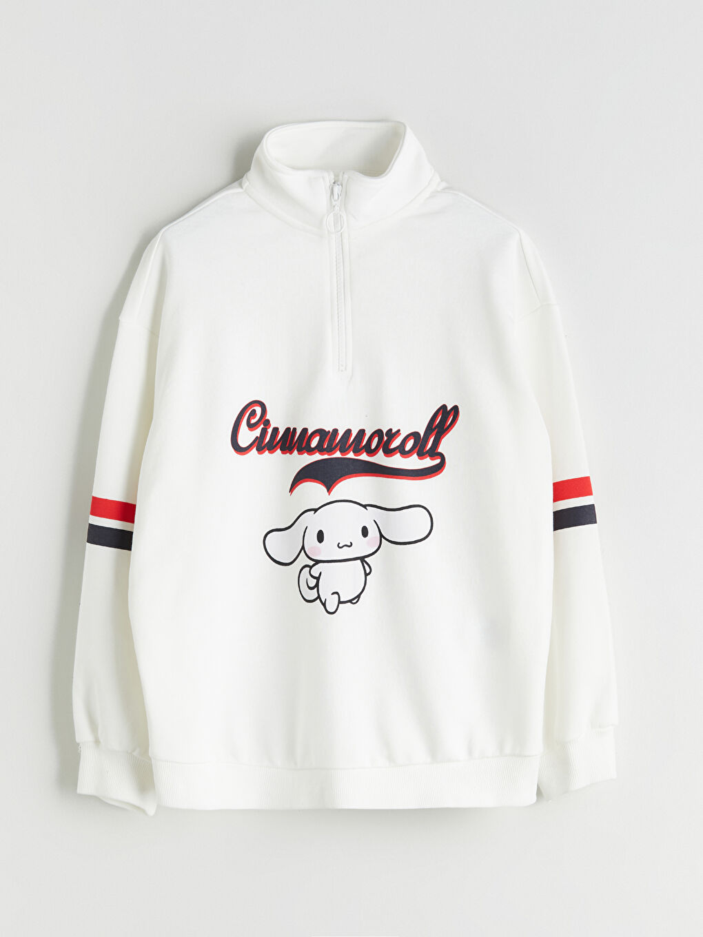 Funnel Neck Cinnamoroll Printed Girls' Sweatshirt-2