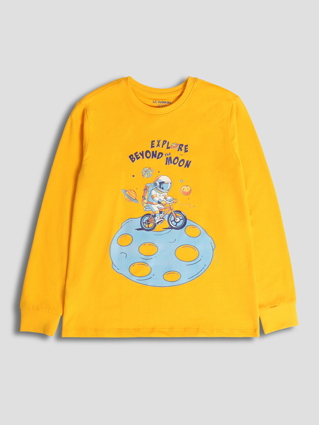 Crew Neck Printed Boys' Pyjama Set-1