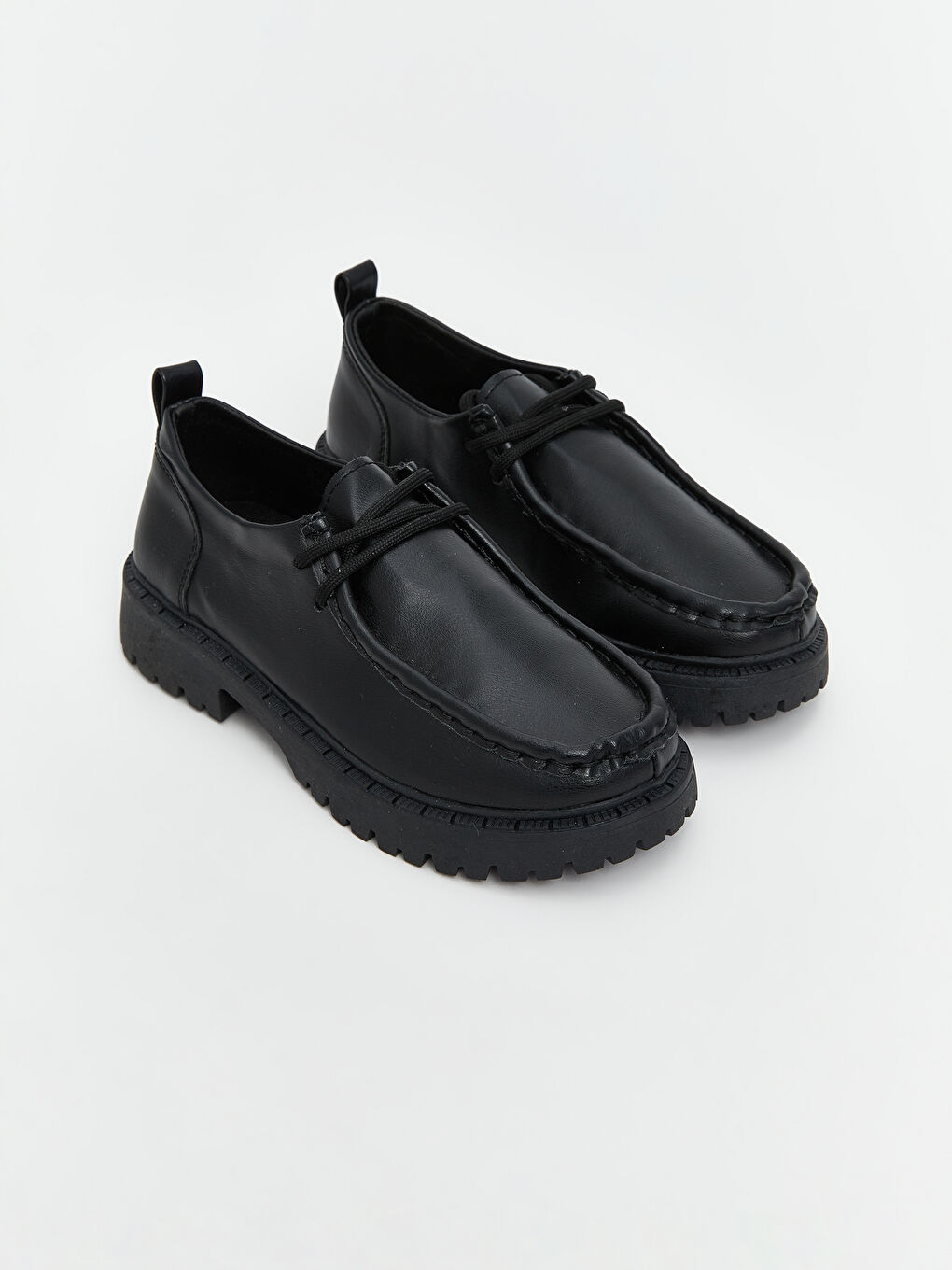 LCW STEPS Leather Look Lace-Up Boy Classic Shoes -W57476Z4-HUC