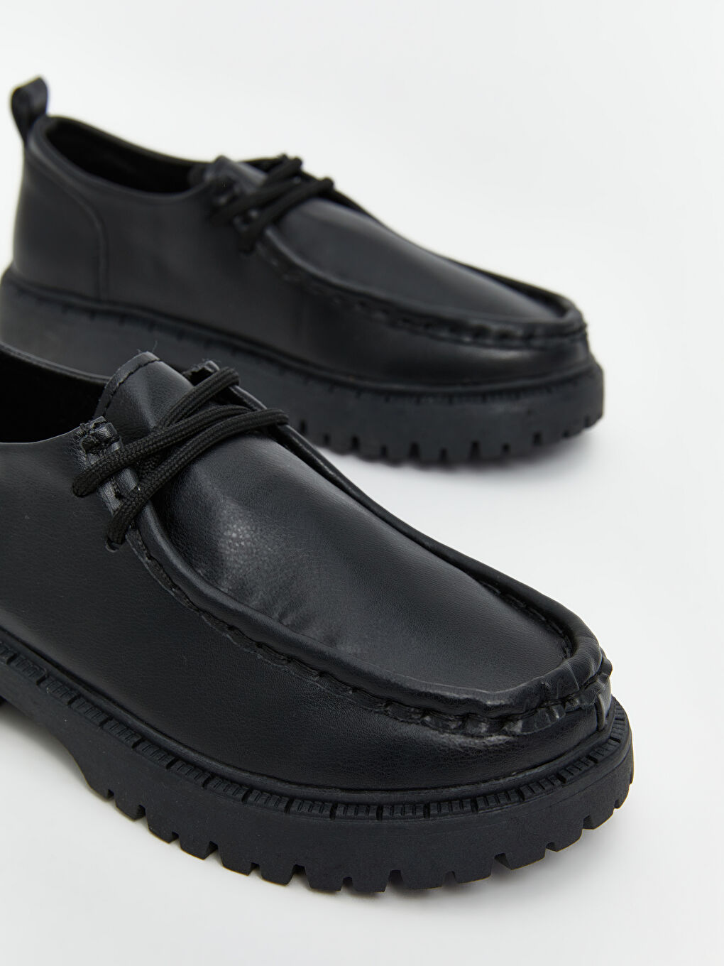 LCW STEPS Leather Look Lace-Up Boy Classic Shoes -W57476Z4-HUC