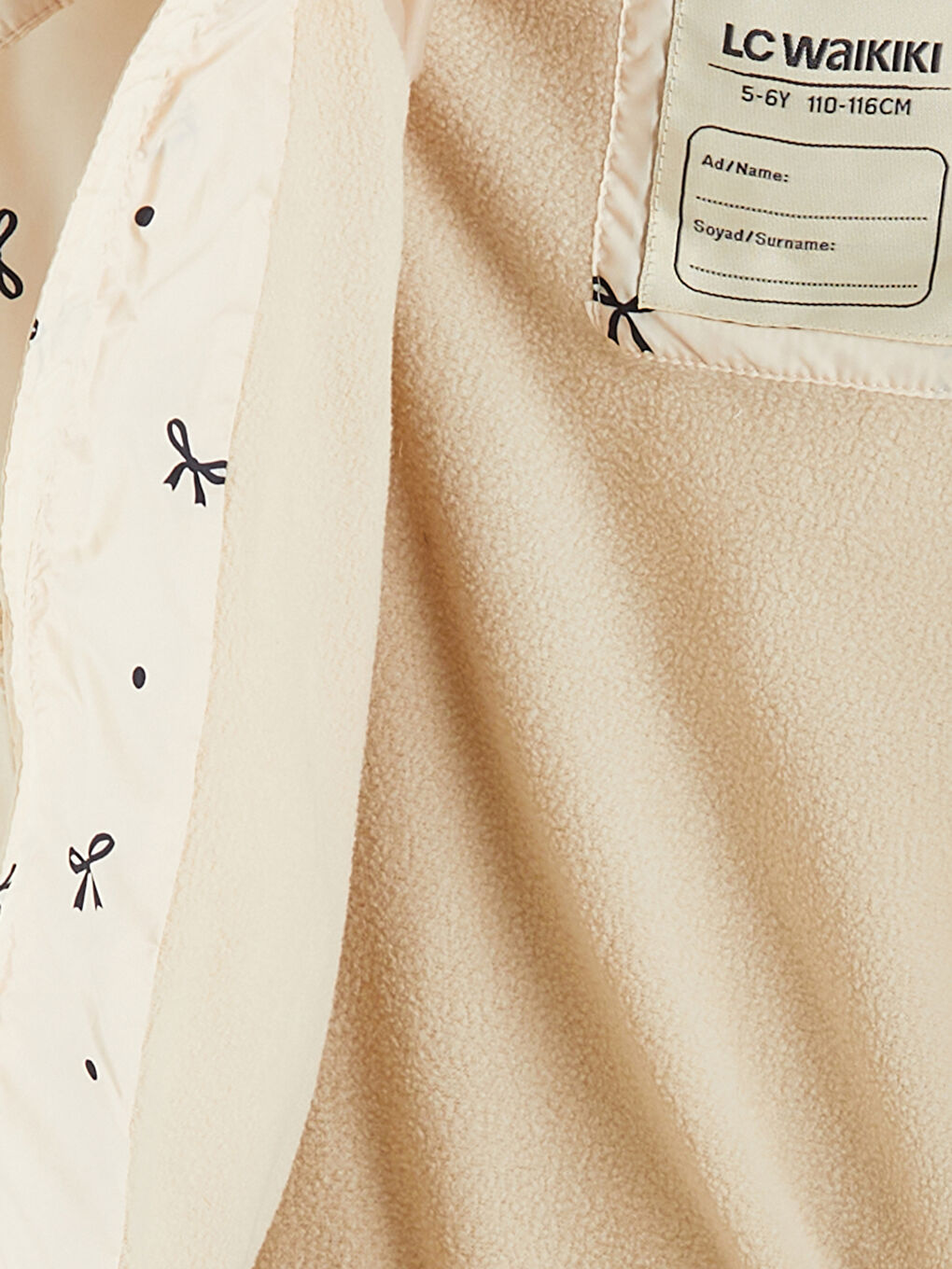 Girl ECRU Puffer Coat-1