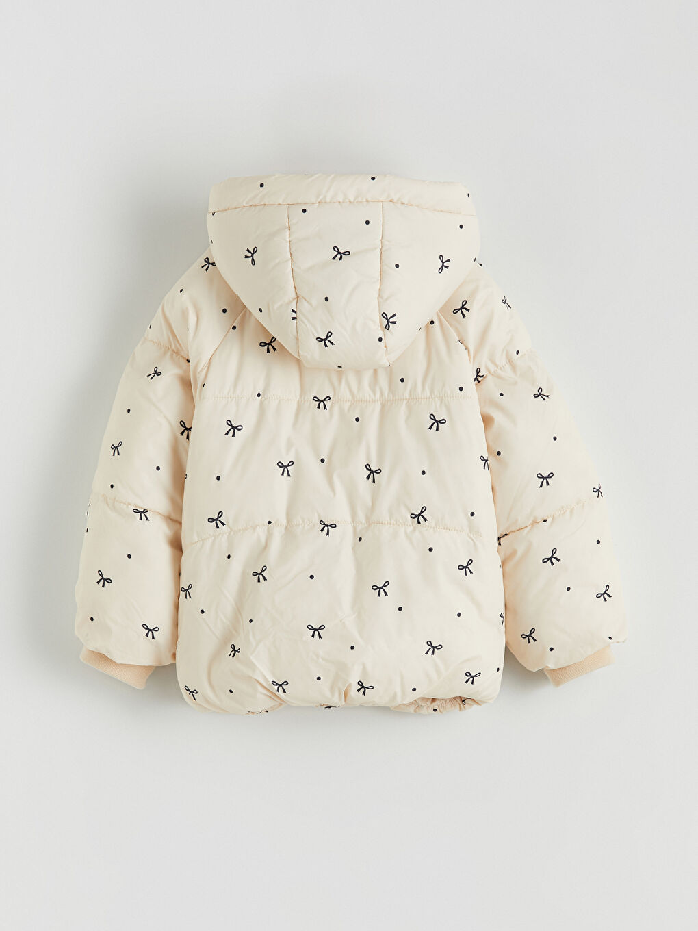 Girl ECRU Puffer Coat-2