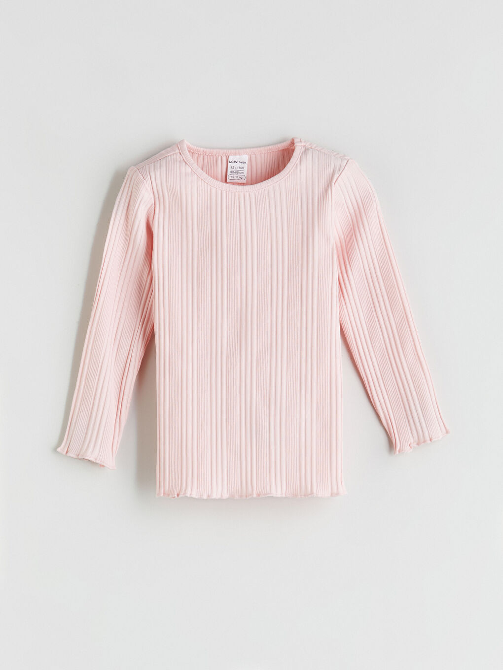 LCW baby Crew Neck Long Sleeve Basic Baby Girls' Pyjama Set -W57510Z1-JM1