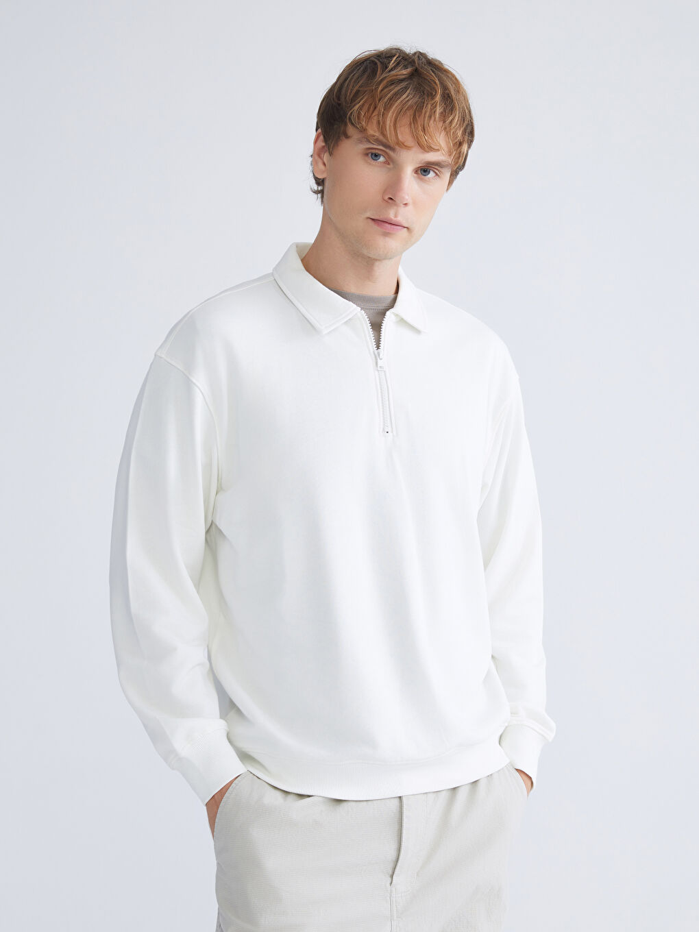 XSIDE Polo Neck Men's Sweatshirt -W57546Z8-EEW